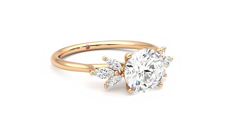 Taylor & Hart Lantana Round Engagement Ring 360 degree image 5