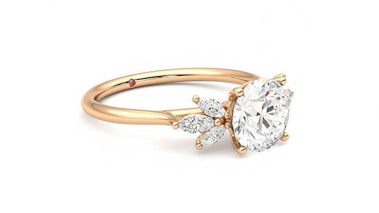 Taylor & Hart Lantana Round Engagement Ring 360 degree image 6