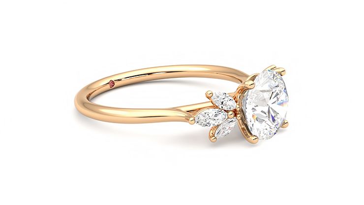 Taylor & Hart Lantana Round Engagement Ring 360 degree image 7