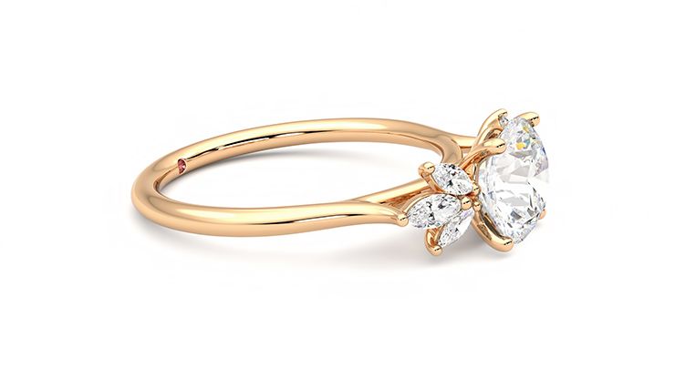 Taylor & Hart Lantana Round Engagement Ring 360 degree image 8
