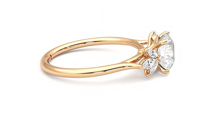 Taylor & Hart Lantana Round Engagement Ring 360 degree image 9