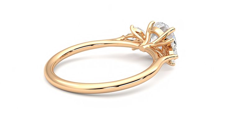 Taylor & Hart Lantana Round Engagement Ring 360 degree image 12