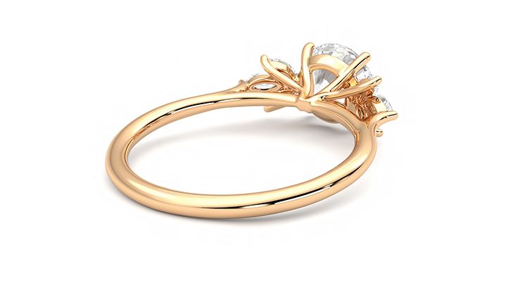 Taylor & Hart Lantana Round Engagement Ring 360 degree image 13