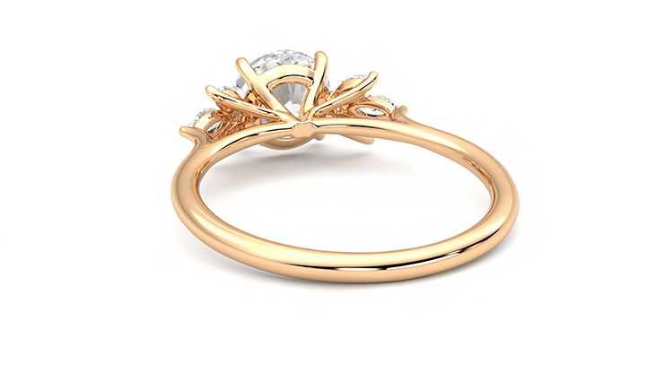 Taylor & Hart Lantana Round Engagement Ring 360 degree image 16