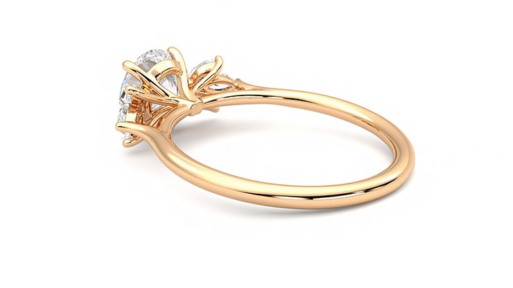 Taylor & Hart Lantana Round Engagement Ring 360 degree image 18