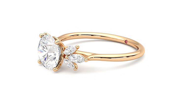 Taylor & Hart Lantana Round Engagement Ring 360 degree image 23