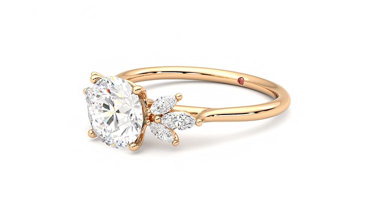 Taylor & Hart Lantana Round Engagement Ring 360 degree image 24