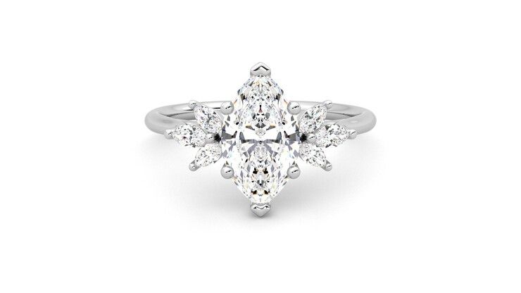 Taylor & Hart Lantana Marquise Engagement Ring 360 degree image 0