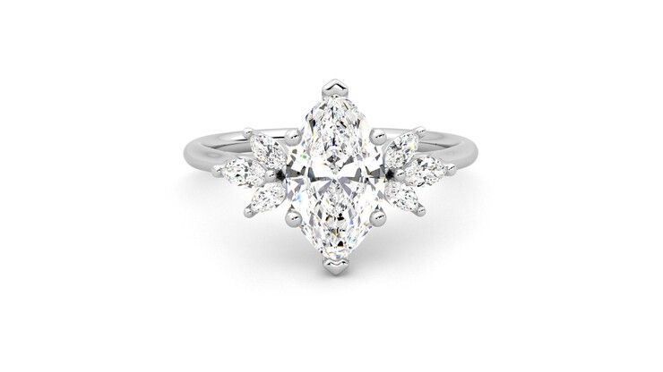 Taylor & Hart Lantana Marquise Engagement Ring 360 degree image 1