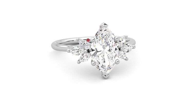 Taylor & Hart Lantana Marquise Engagement Ring 360 degree image 3