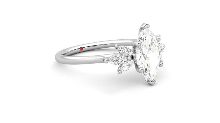 Taylor & Hart Lantana Marquise Engagement Ring 360 degree image 6
