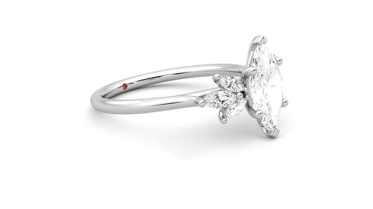Taylor & Hart Lantana Marquise Engagement Ring 360 degree image 7