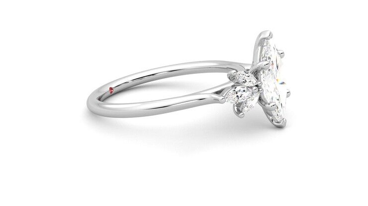 Taylor & Hart Lantana Marquise Engagement Ring 360 degree image 8