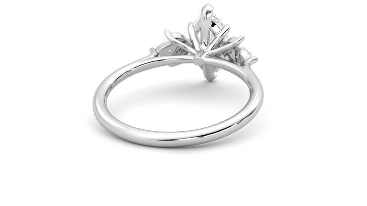 Taylor & Hart Lantana Marquise Engagement Ring 360 degree image 14
