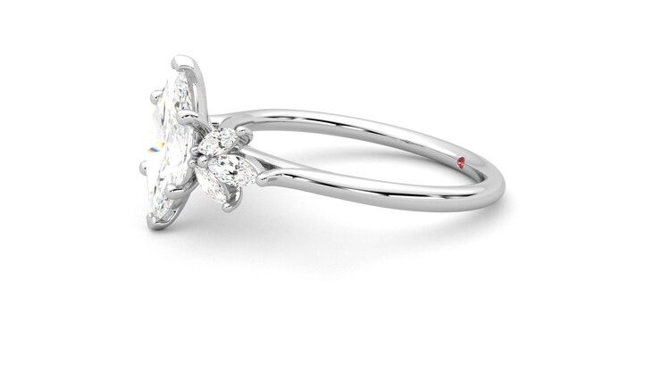Taylor & Hart Lantana Marquise Engagement Ring 360 degree image 22