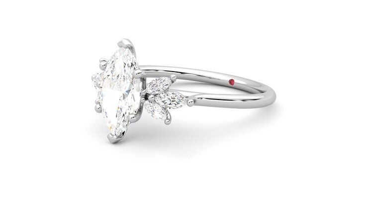 Taylor & Hart Lantana Marquise Engagement Ring 360 degree image 24