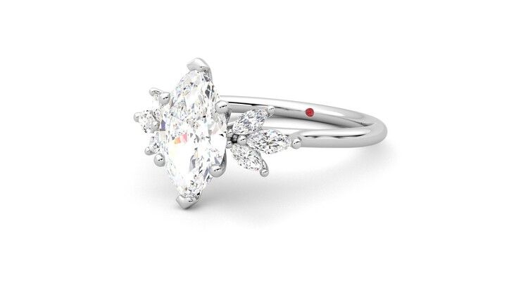 Taylor & Hart Lantana Marquise Engagement Ring 360 degree image 25