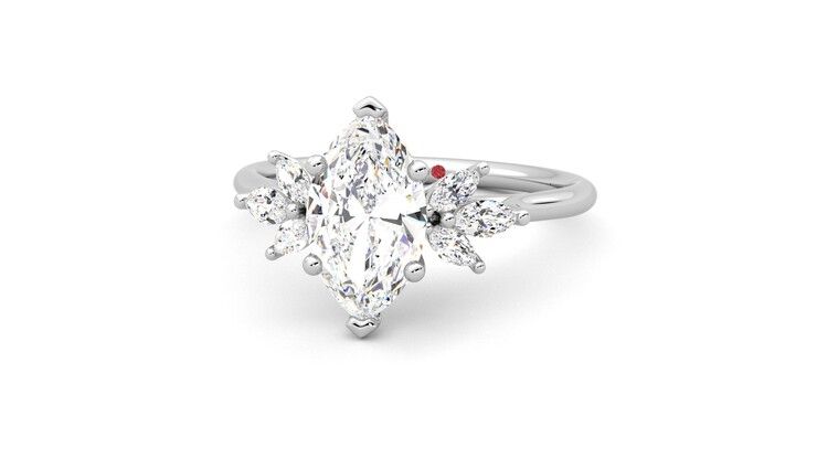 Taylor & Hart Lantana Marquise Engagement Ring 360 degree image 27