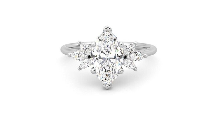 Taylor & Hart Lantana Marquise Engagement Ring 360 degree image 29