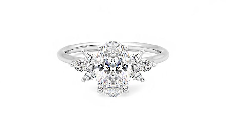 Taylor & Hart Lantana Oval Engagement Ring 360 degree image 0
