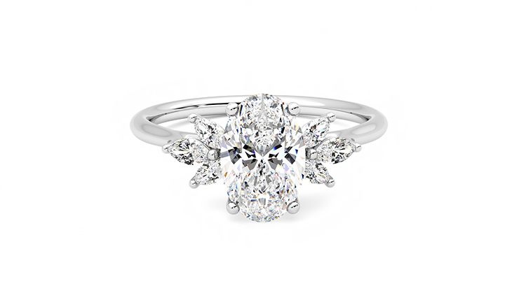 Taylor & Hart Lantana Oval Engagement Ring 360 degree image 1