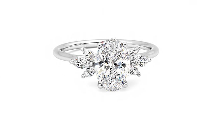 Taylor & Hart Lantana Oval Engagement Ring 360 degree image 2