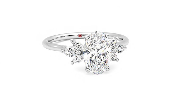 Taylor & Hart Lantana Oval Engagement Ring 360 degree image 3