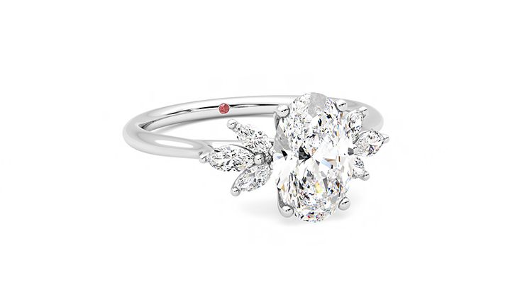 Taylor & Hart Lantana Oval Engagement Ring 360 degree image 4