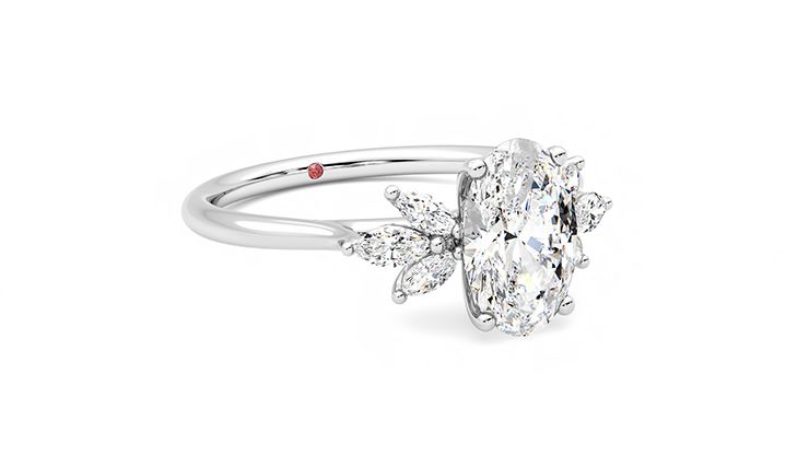 Taylor & Hart Lantana Oval Engagement Ring 360 degree image 5