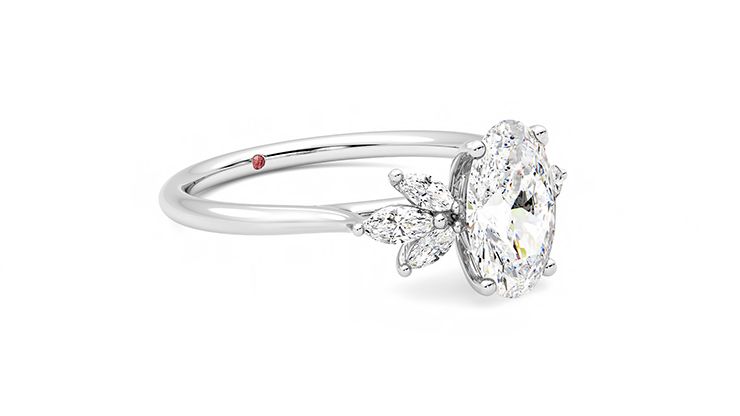 Taylor & Hart Lantana Oval Engagement Ring 360 degree image 6