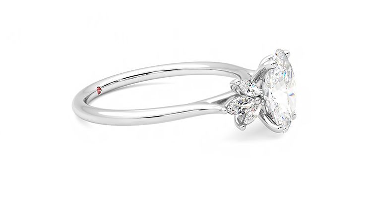 Taylor & Hart Lantana Oval Engagement Ring 360 degree image 8