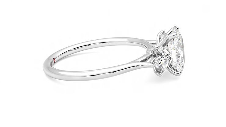 Taylor & Hart Lantana Oval Engagement Ring 360 degree image 9