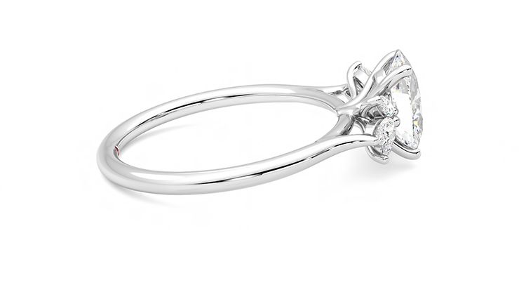 Taylor & Hart Lantana Oval Engagement Ring 360 degree image 10