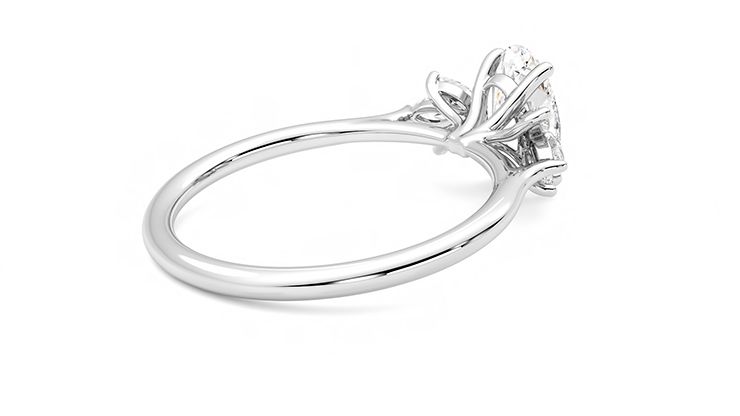 Taylor & Hart Lantana Oval Engagement Ring 360 degree image 12