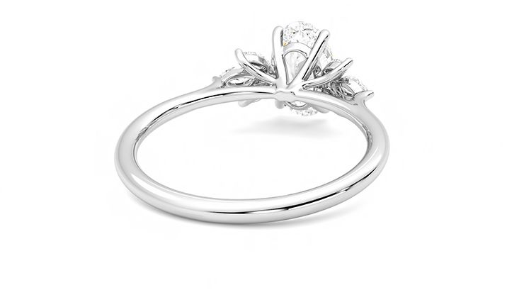 Taylor & Hart Lantana Oval Engagement Ring 360 degree image 14