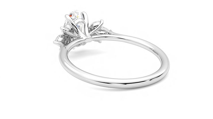 Taylor & Hart Lantana Oval Engagement Ring 360 degree image 17