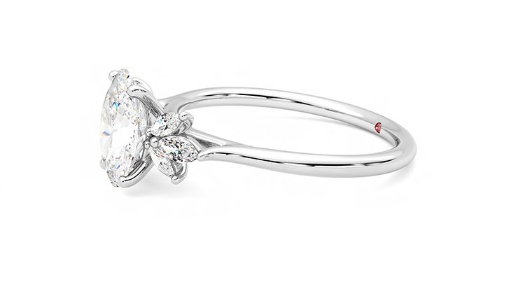 Taylor & Hart Lantana Oval Engagement Ring 360 degree image 22