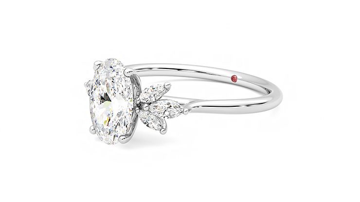 Taylor & Hart Lantana Oval Engagement Ring 360 degree image 24