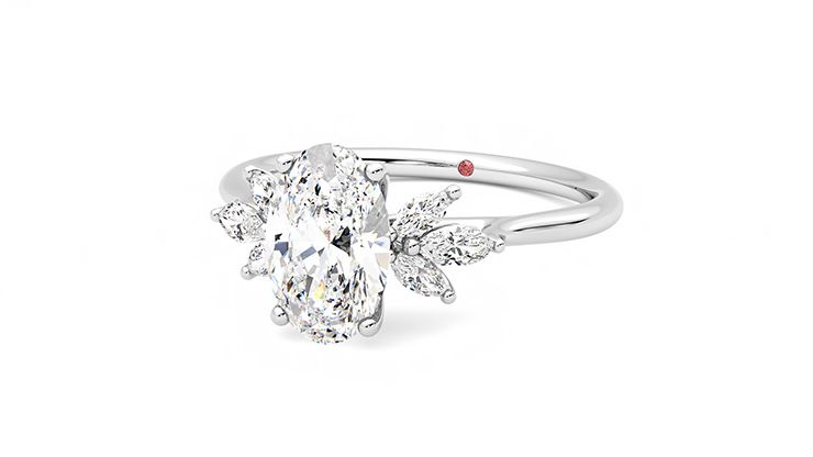 Taylor & Hart Lantana Oval Engagement Ring 360 degree image 26