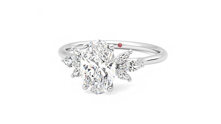 Taylor & Hart Lantana Oval Engagement Ring 360 degree image 27