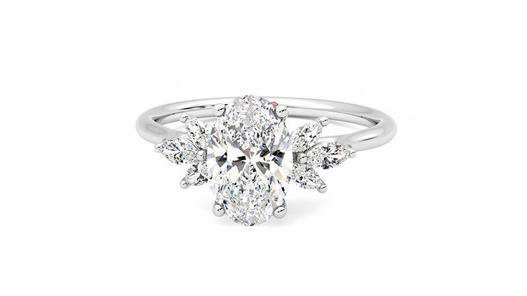 Taylor & Hart Lantana Oval Engagement Ring 360 degree image 28
