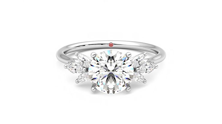 Taylor & Hart Lantana Round Engagement Ring 360 degree image 0