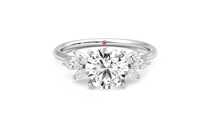 Taylor & Hart Lantana Round Engagement Ring 360 degree image 1