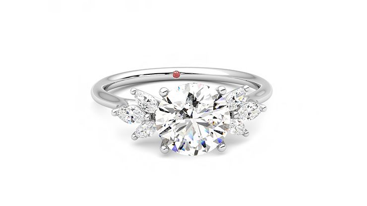 Taylor & Hart Lantana Round Engagement Ring 360 degree image 2