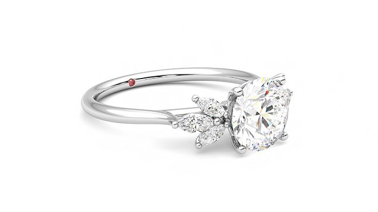 Taylor & Hart Lantana Round Engagement Ring 360 degree image 6
