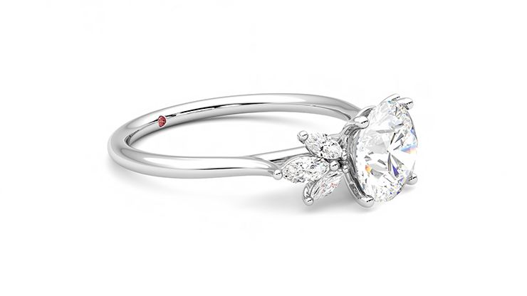 Taylor & Hart Lantana Round Engagement Ring 360 degree image 7