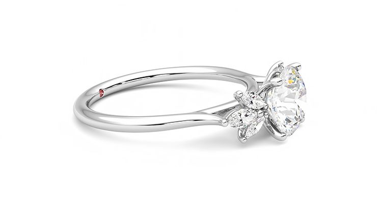 Taylor & Hart Lantana Round Engagement Ring 360 degree image 8
