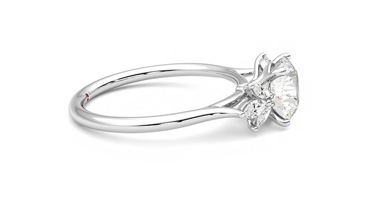 Taylor & Hart Lantana Round Engagement Ring 360 degree image 9