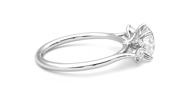 Taylor & Hart Lantana Round Engagement Ring 360 degree image 10