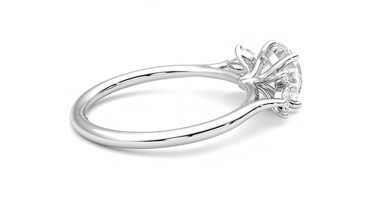 Taylor & Hart Lantana Round Engagement Ring 360 degree image 11